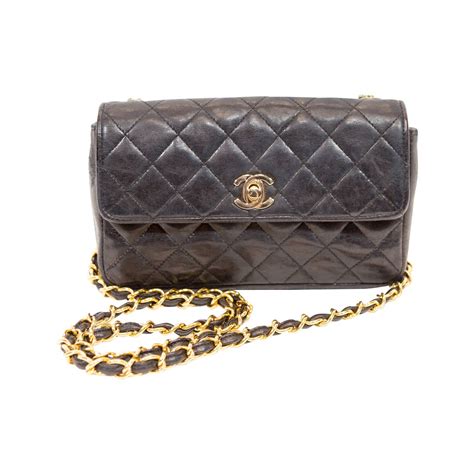 quilting black chanel bag|Chanel black quilted crossbody bag.